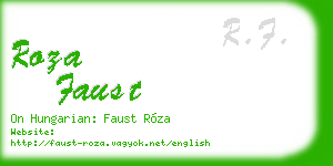 roza faust business card