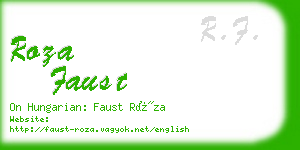 roza faust business card